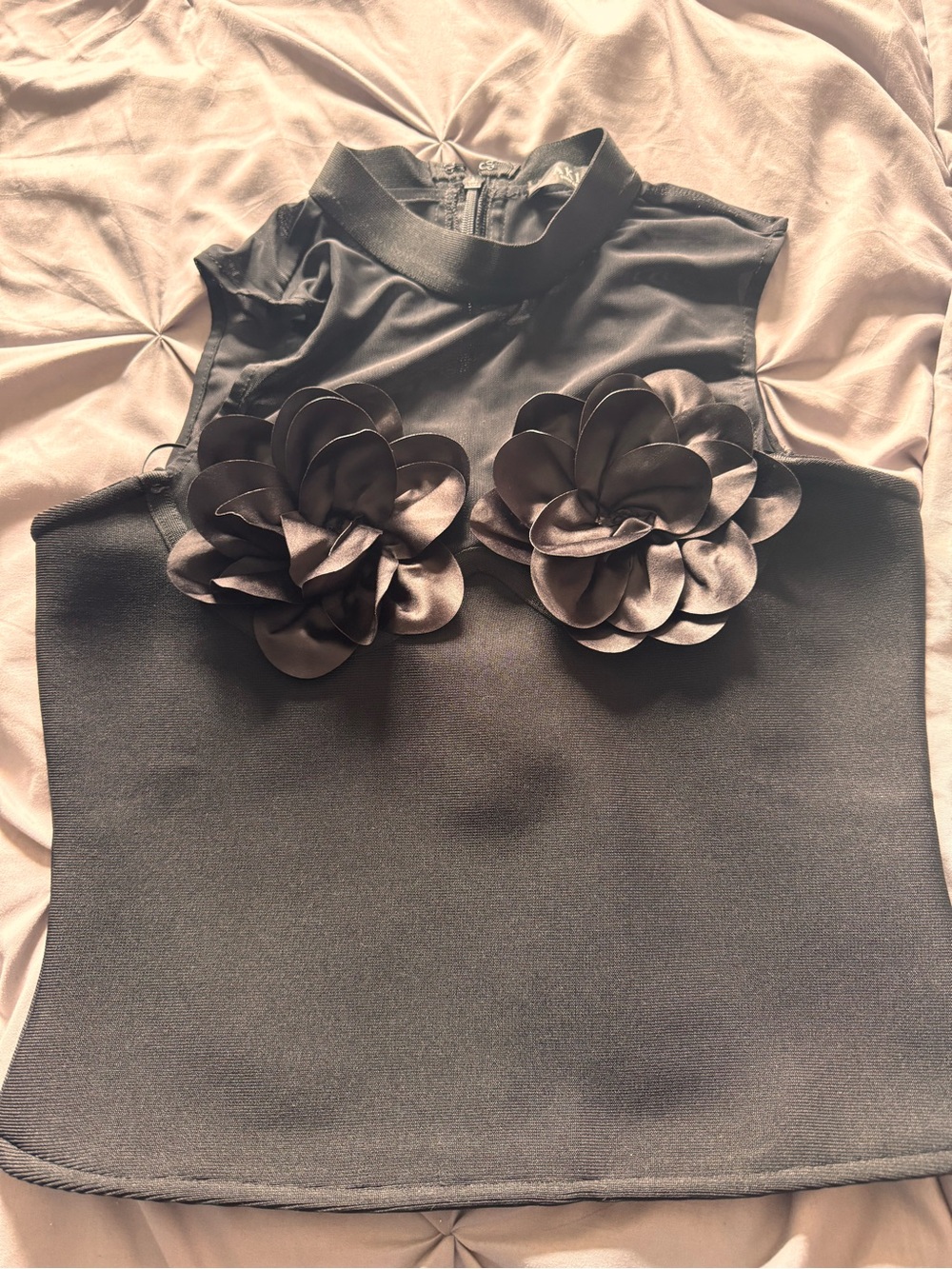 AKIRA Black Branded Clothing Label Detail